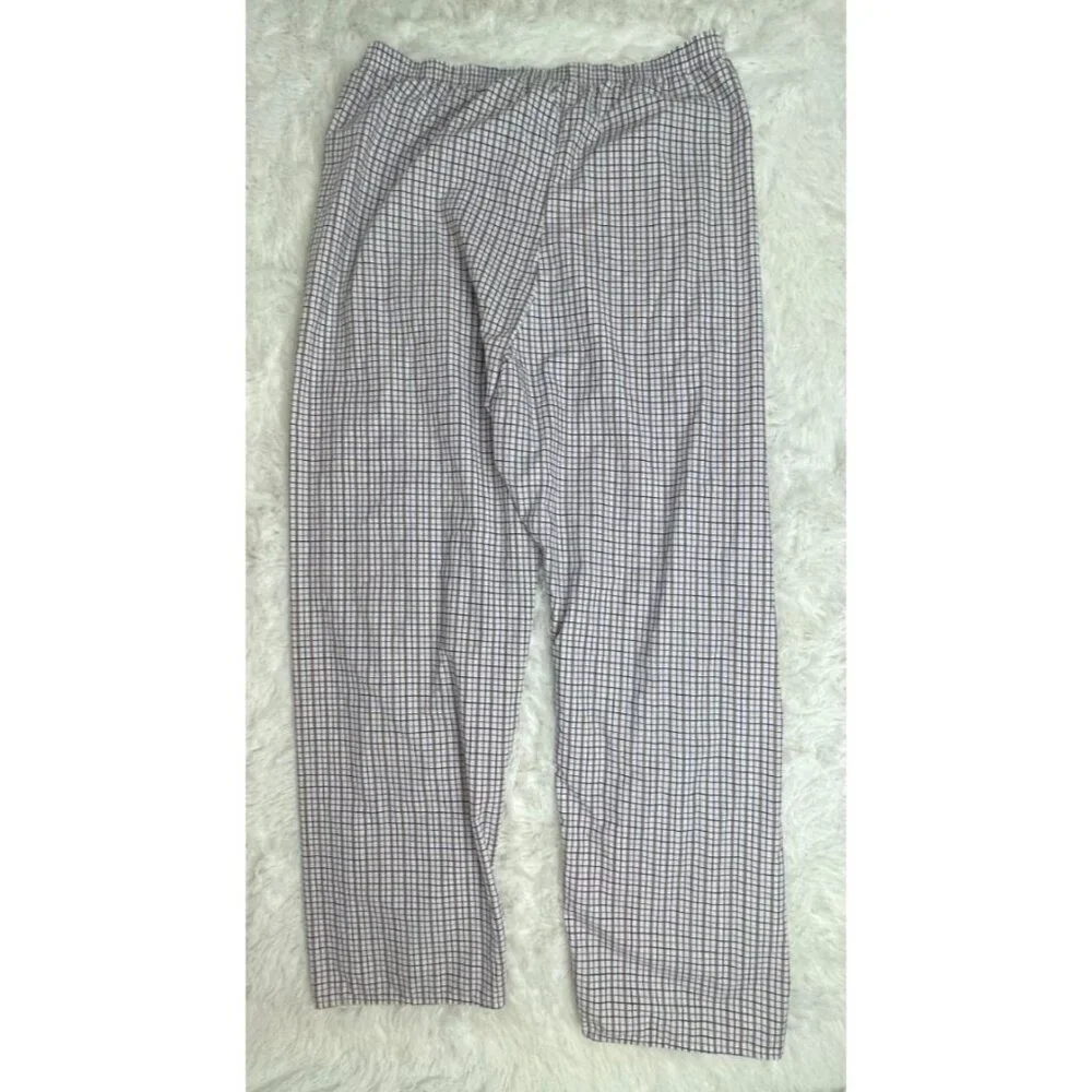 Alexander Lloyd 2 Piece 3XL Tall Pajama Set Lightweight Long Sleeve White Blue